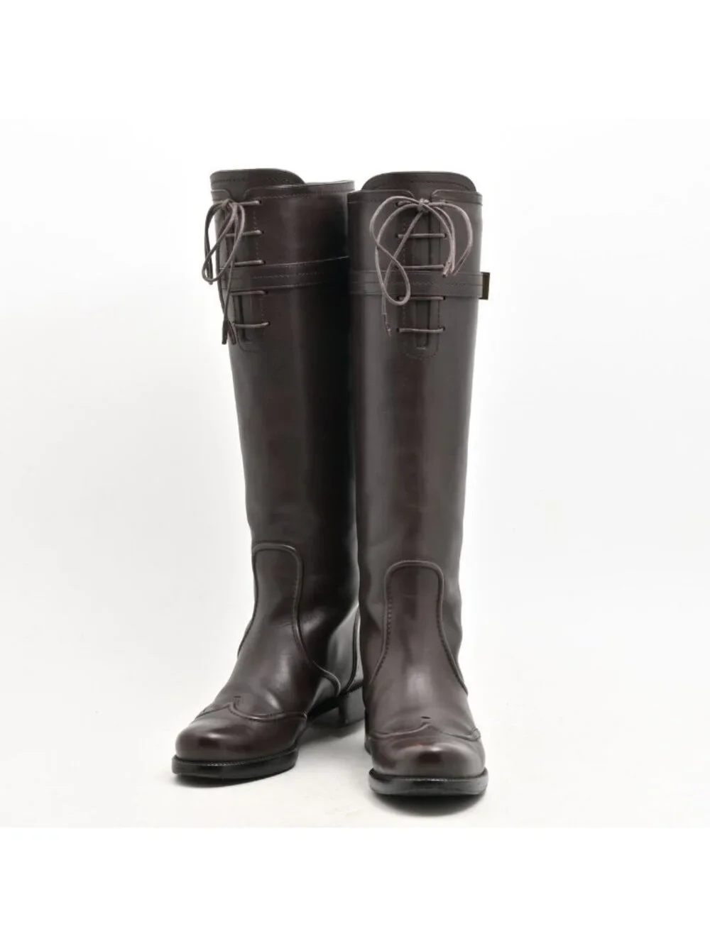 Louis Vuitton Long Boots Dark Brown Leather